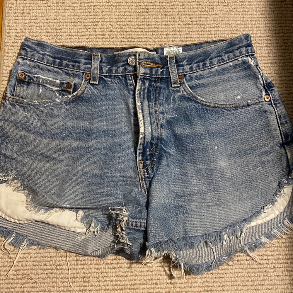 Vintage and tattered Levi Jean Shorts
